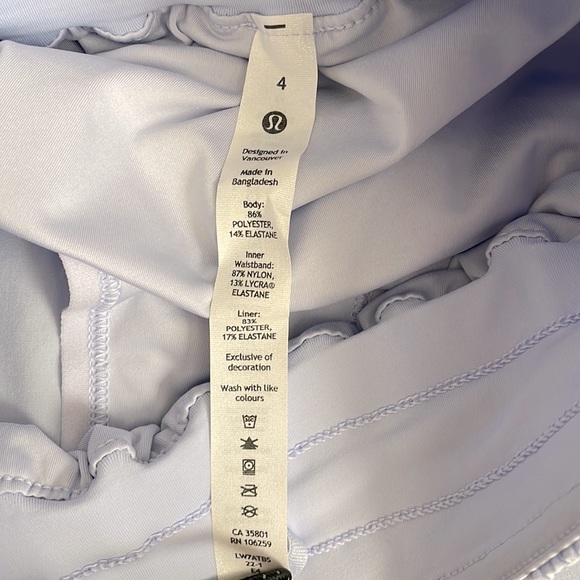 NWT Lululemon Track That Mid-Rise Lined Short 5"
Pastel Blue Size 4 - Picture 5 of 10